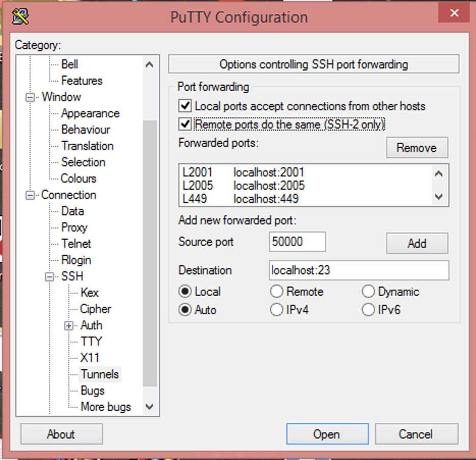 Port forwarding